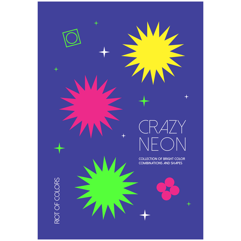 Тетрадь 96 листов, А4, клетка BG "Crazy neon", неоновая краска