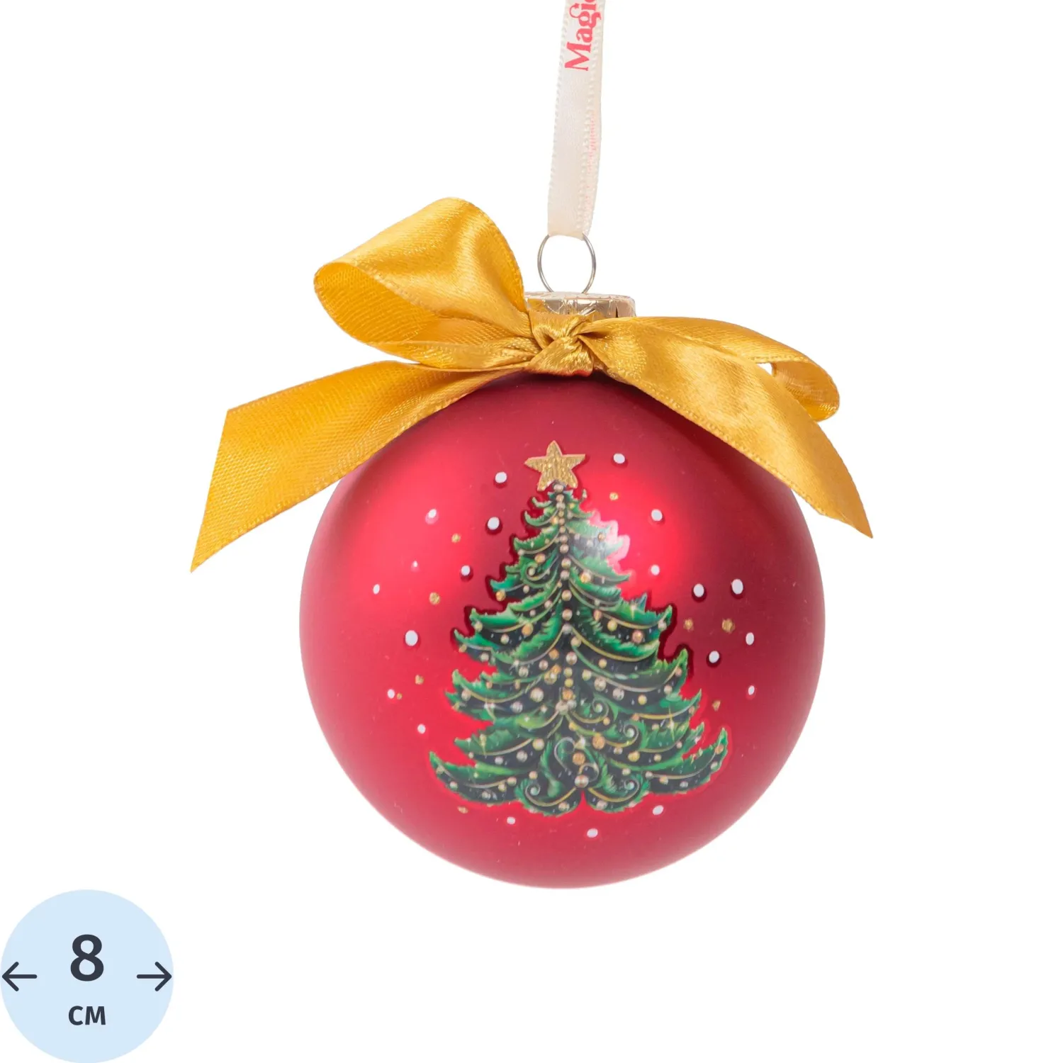 Шар Новогоднее подвесное украшение из стекла / 8х8х8см арт.95621 Шар Новогоднее подвесное украшение из стекла / 8х8х8см арт.95621