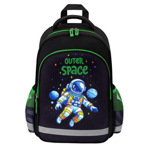 Рюкзак ПИФАГОР SCHOOL, 1 отделение, 3 кармана, "Outer space", 38x28х14