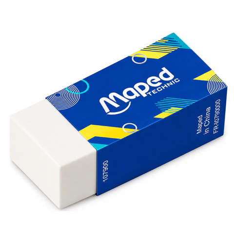Ластик MAPED с формулой "без грязи", 40х18х12мм, прямоугольный, белый, Ластик MAPED с формулой "без грязи", 40х18х12мм, прямоугольный, белый,