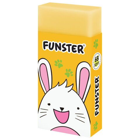 Ластик FUNSTER (ФАНСТЕР) "ANIMALS", 50х24х10 мм, прямоугольный,