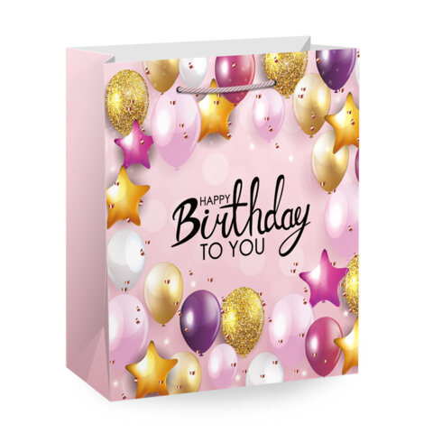 Пакет подарочный (1 штука) 26х13х32 см (L), "Party Collection",