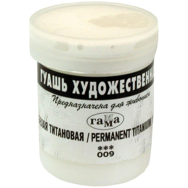 Гуашь художественная Гамма, белая титановая, 40мл 0.20.В040.009 Гуашь художественная Гамма, белая титановая, 40мл 0.20.В040.009