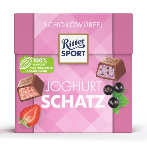 Шоколадные конфеты RITTER SPORT "JOGHURT SCHATZ", набор 3 вкуса, 22