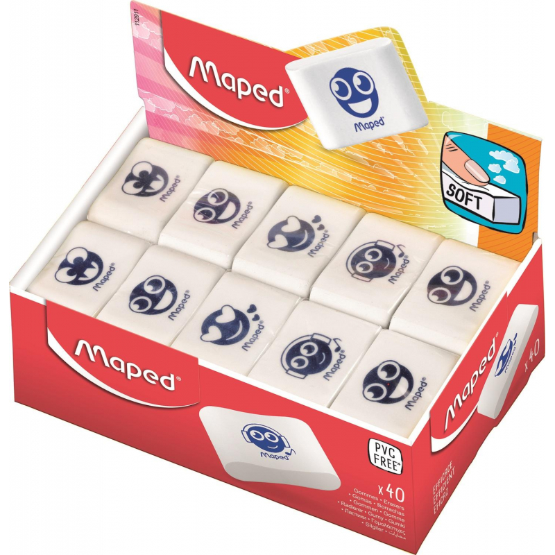 Ластик мягкий ESSENTIALS SOFT в дисплее, цвета в ассортименте 112911 Ластик мягкий ESSENTIALS SOFT в дисплее, цвета в ассортименте 112911