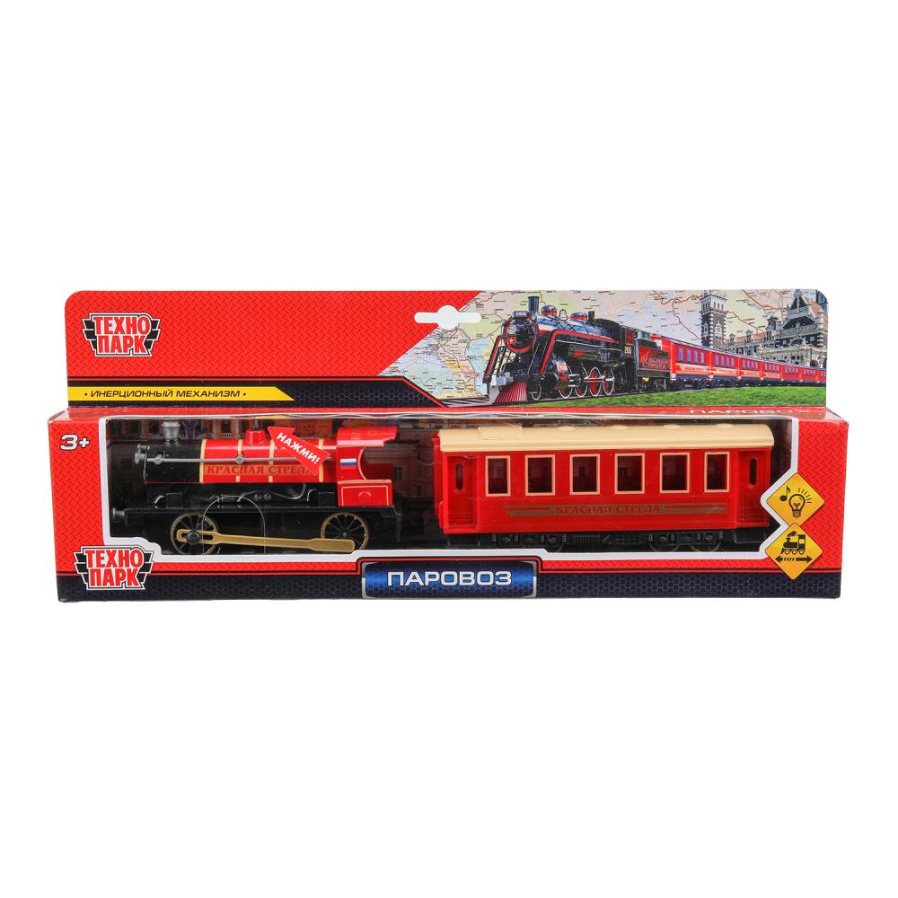 Модель металл ПОЕЗД с вагоном. инерц. свет+звук., Технопарк Модель металл ПОЕЗД с вагоном. инерц. свет+звук., Технопарк