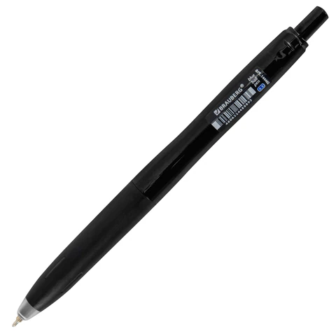 Ручка шариковая автоматическая С УДЛИНЕННЫМ ГРИПОМ BRAUBERG "BLACK &