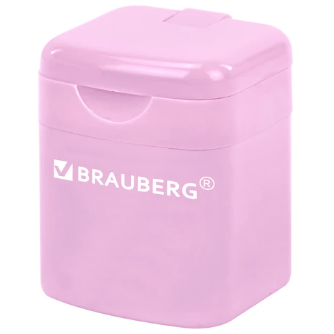 Точилка кросс-серия "PASTEL", с контейнером, корпус ассорти, BRAUBERG,