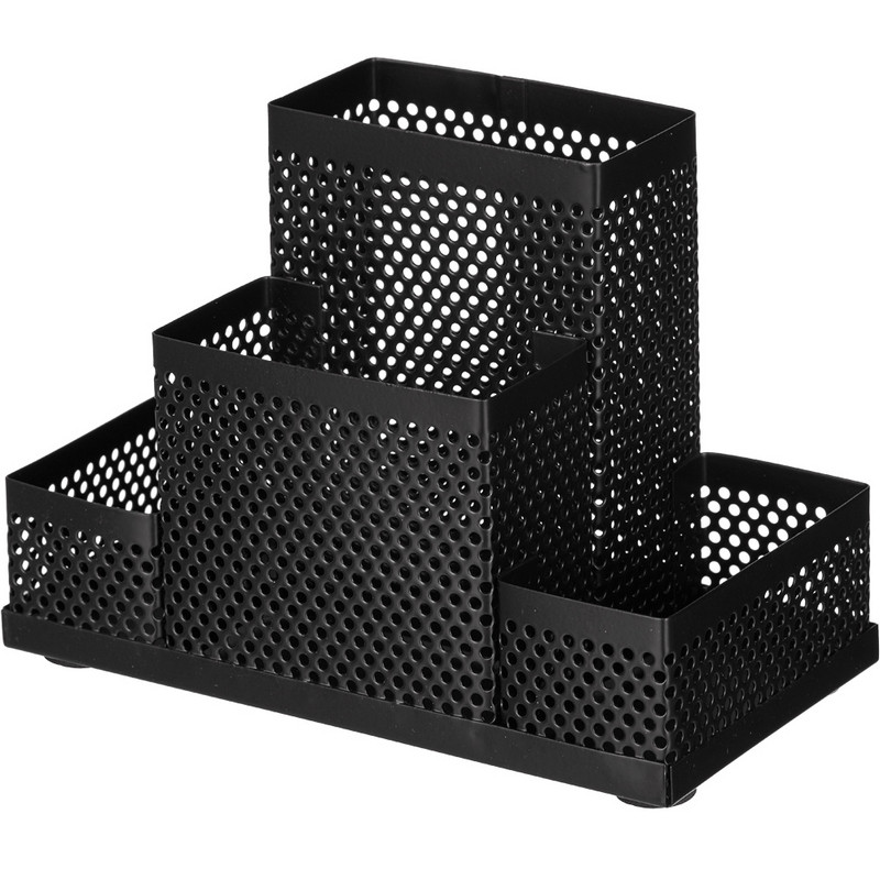 Подставка Attache 4х секц. для канц.прин. башня ,мет.сет,160х110х80мм чёрн Подставка Attache 4х секц. для канц.прин. башня ,мет.сет,160х110х80мм чёрн
