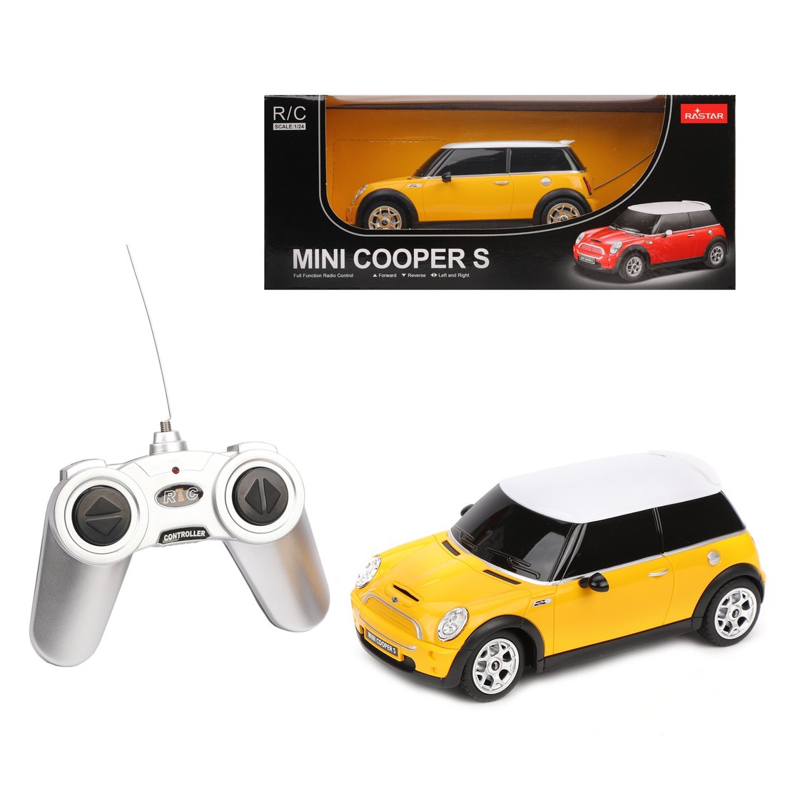 Машина р/у 1:24 MINI Cooper, цвет Жёлтый 27MHZ. 15000Y Купить Оптом: Цена  от 911.24 руб