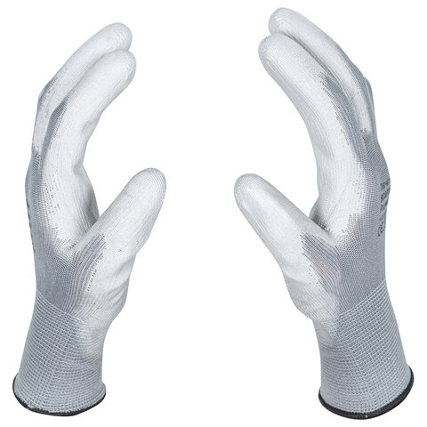 Перчатки нейлоновые SCAFFA "Базис", полиуретановое покрытие (облив),