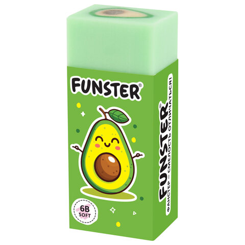Ластики FUNSTER (ФАНСТЕР) "AVOCADO", НАБОР 3 штуки, 50х21х16 мм,
