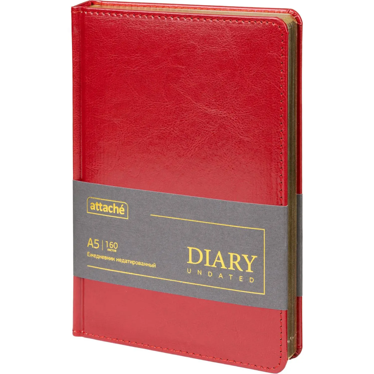 Ежедневник недатированный ATTACHE Gold А5, 143х210мм, 160л, бордо Ежедневник недатированный ATTACHE Gold А5, 143х210мм, 160л, бордо