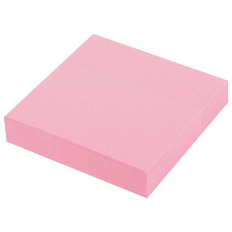 Блок самоклеящийся (стикеры) STAFF STANDARD, ПАСТЕЛЬНЫЙ 51х51 мм, розовый, 100