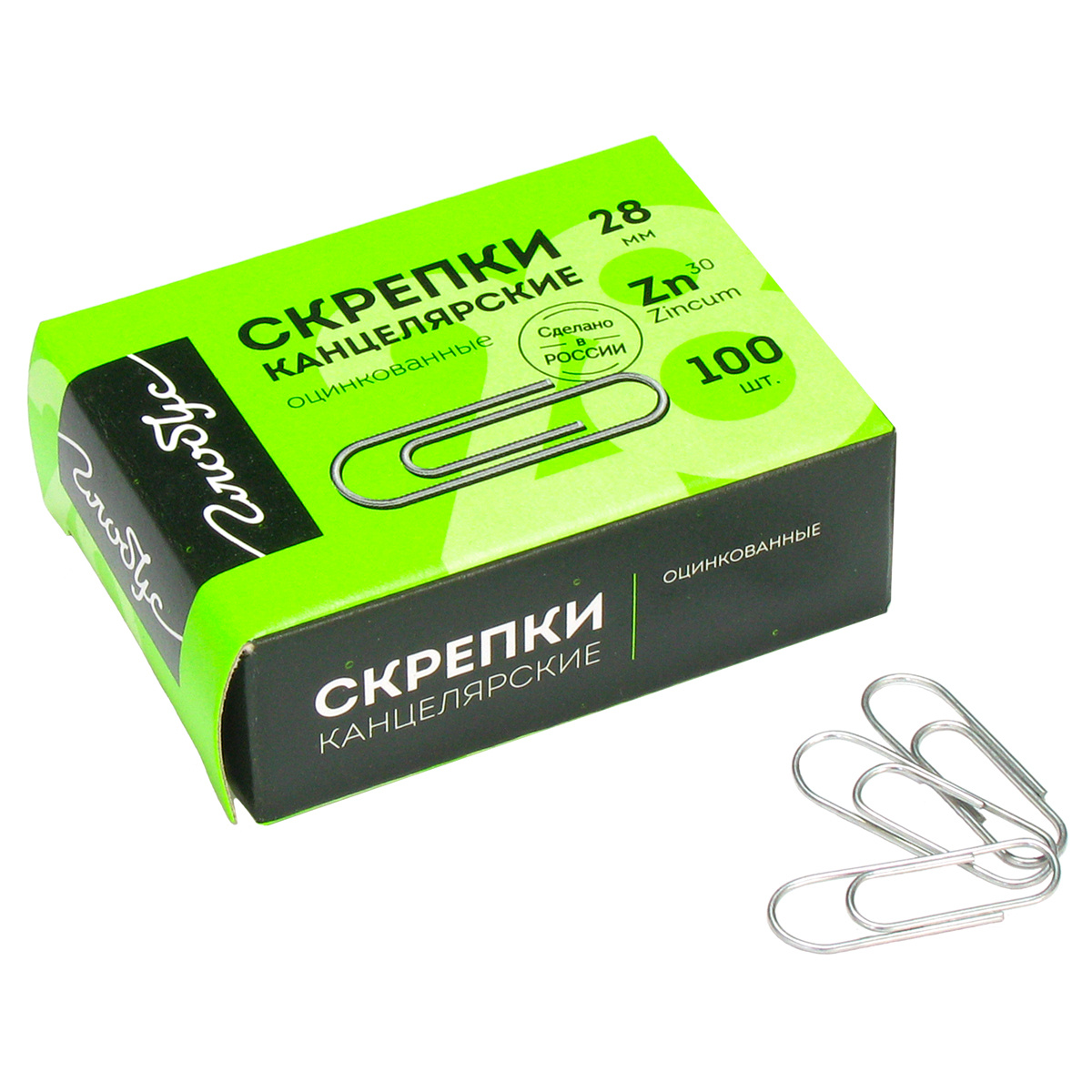 Скрепки оцинкованные 28мм, 100шт., карт. упак.: С28-100 Ц штр.: 4602078000881 Скрепки оцинкованные 28мм, 100шт., карт. упак.: С28-100 Ц штр.: 4602078000881