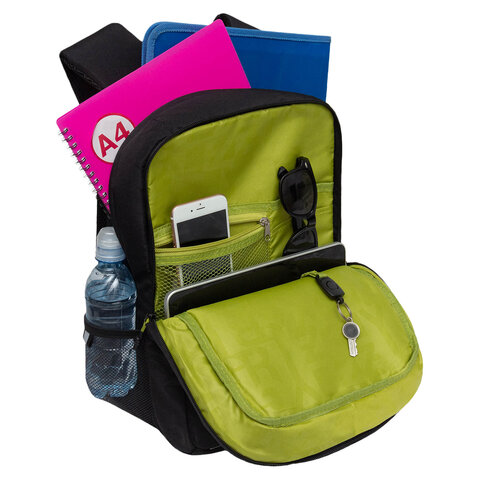 Рюкзак GRIZZLY школьный, анатомическая спинка, 2 отделения, для мальчиков,