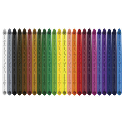 Карандаши цветные монолитные MAPED Infinity, набор 24 цвета, трехгранные, 861601