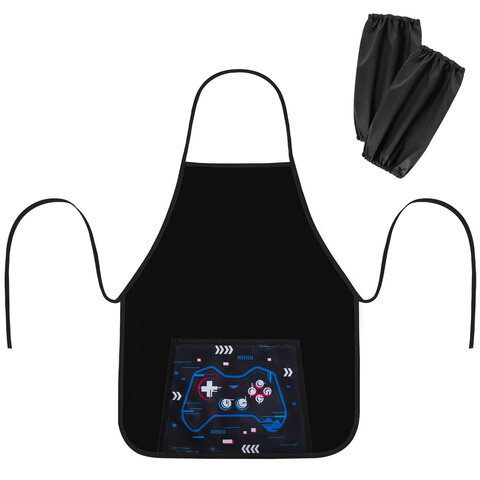 Фартук с нарукавниками для уроков труда ПИФАГОР, 1 карман, 46х54 см, "Lucky Фартук с нарукавниками для уроков труда ПИФАГОР, 1 карман, 46х54 см, "Lucky