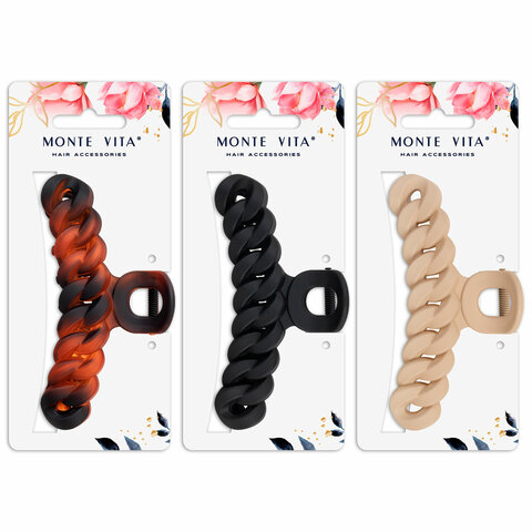 Краб для волос 11 см, АССОРТИ, MONTE VITA (МОНТЕ ВИТА), 457012 Краб для волос 11 см, АССОРТИ, MONTE VITA (МОНТЕ ВИТА), 457012