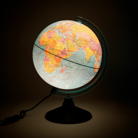 Глобус интерактивный + очки VR, политический, GLOBEN, 25 см с подсветкой,