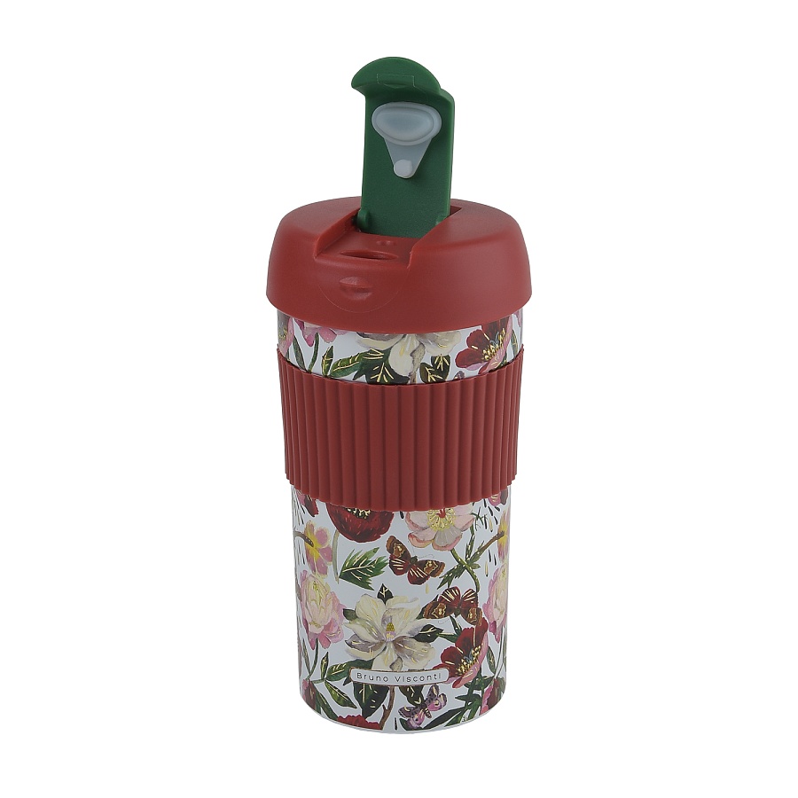 Термокружка с силиконовой вставкой "FLORA. Пионы", 500 мл.