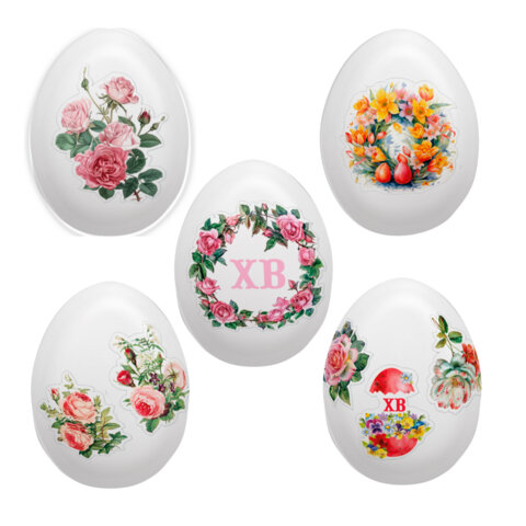 Переводные картинки для яиц, НАБОР 2 листа 20x11 см, "Светлый звон",