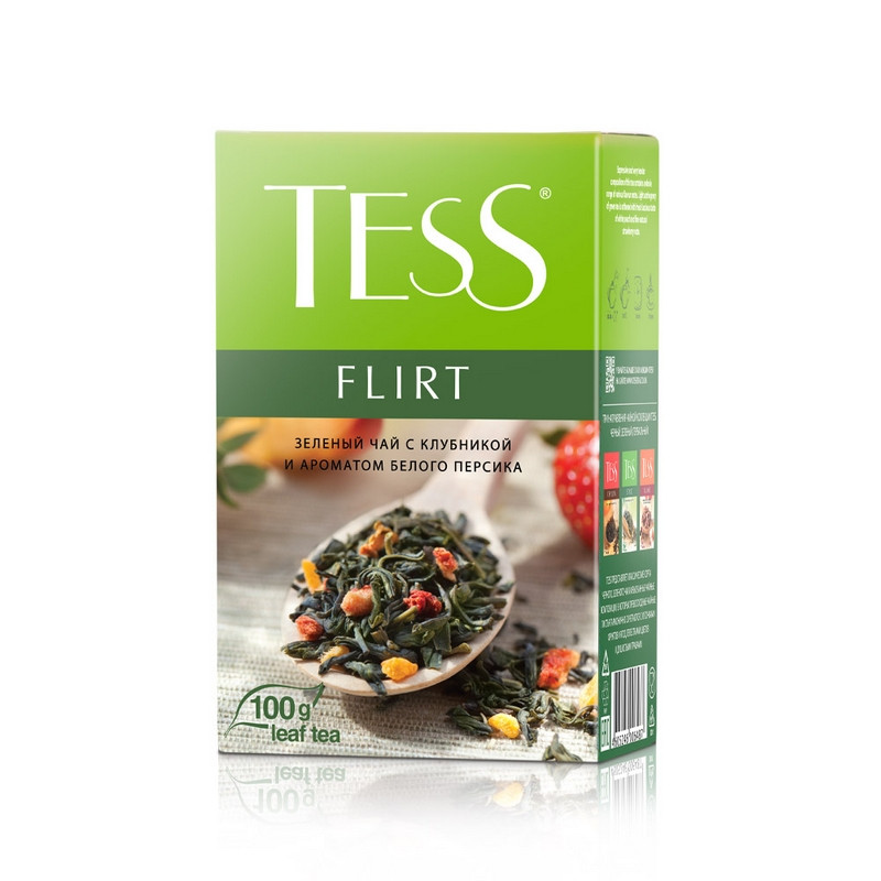 Чай Tess Flirt листовой зеленый с добавками,100г 0648-15 Чай Tess Flirt листовой зеленый с добавками,100г 0648-15