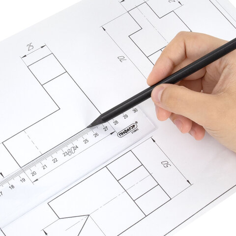 Линейка пластиковая 30 см, ПИФАГОР, прозрачная, бесцветная, 210842 Линейка пластиковая 30 см, ПИФАГОР, прозрачная, бесцветная, 210842