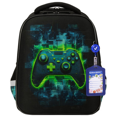 Ранец BRAUBERG FIT, 2 отделения, "Neon gamepad", 3D-панель, 38х27х14 Ранец BRAUBERG FIT, 2 отделения, "Neon gamepad", 3D-панель, 38х27х14