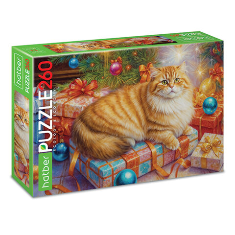 Пазл картонный НОВОГОДНИЙ 260 элементов АССОРТИ, 220х330 мм, HATBER Пазл картонный НОВОГОДНИЙ 260 элементов АССОРТИ, 220х330 мм, HATBER