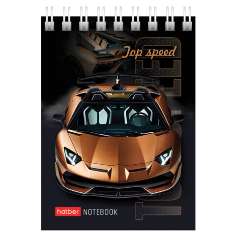 Блокнот МАЛЫЙ ФОРМАТ А7, 60 л., гребень, картон, клетка, HATBER, Блокнот МАЛЫЙ ФОРМАТ А7, 60 л., гребень, картон, клетка, HATBER,