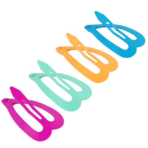 Заколки для волос НАБОР 4 шт., 3,5 см, клик-клак, сердечки, глянцевый, разные Заколки для волос НАБОР 4 шт., 3,5 см, клик-клак, сердечки, глянцевый, разные