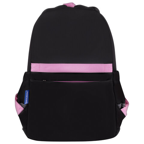 Рюкзак BRAUBERG PASTEL с термонашивками в комплекте, "Black kitty",