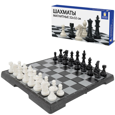 Шахматы магнитные ХИТ, доска 32х32 см, ЗОЛОТАЯ СКАЗКА, 665762 Шахматы магнитные ХИТ, доска 32х32 см, ЗОЛОТАЯ СКАЗКА, 665762
