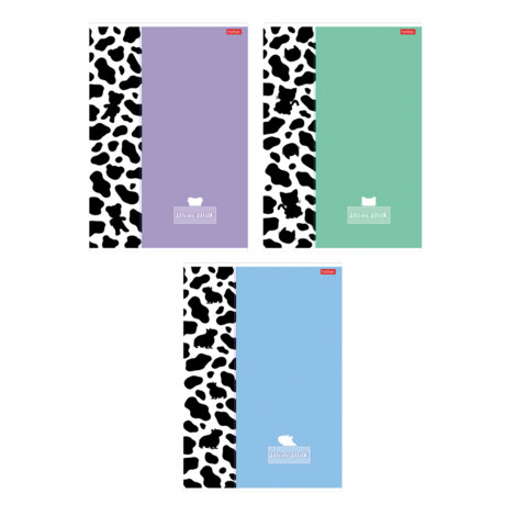 Тетрадь А4 96 л., HATBER, скоба, клетка, матовая ламинация, "Mimimilk"