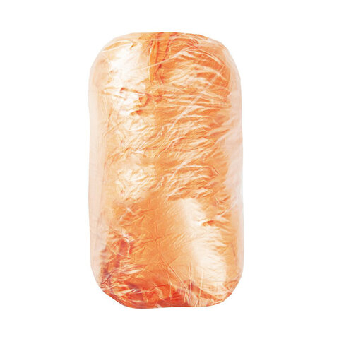 Бахилы оранжевые КОМПЛЕКТ 100 штук (50 пар) СТАНДАРТ+, размер 40х14 см, 18 мкм,