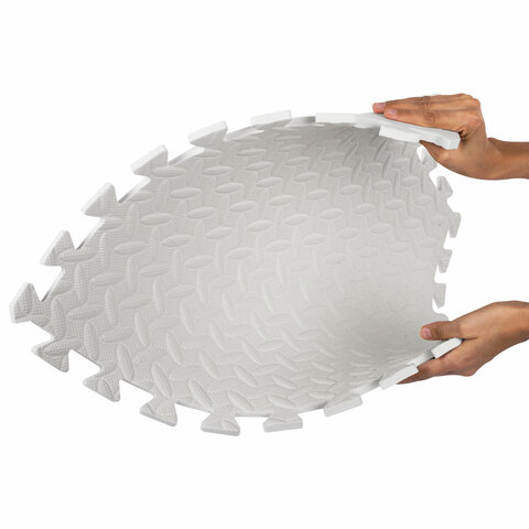 Коврик-пазл напольный 1,5х1 м, 6 шт., 50х50 см, толщина 1 см, серый,