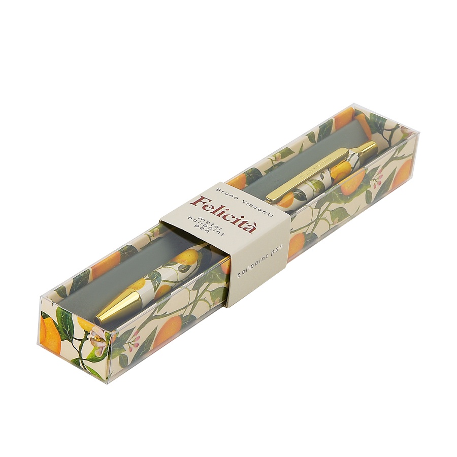 РУЧКА МЕТАЛЛИЧЕСКАЯ "FLORA.PARADISE.LEMONS" ШАРИКОВАЯ, 0,7 ММ, СИНЯЯ, РУЧКА МЕТАЛЛИЧЕСКАЯ "FLORA.PARADISE.LEMONS" ШАРИКОВАЯ, 0,7 ММ, СИНЯЯ,