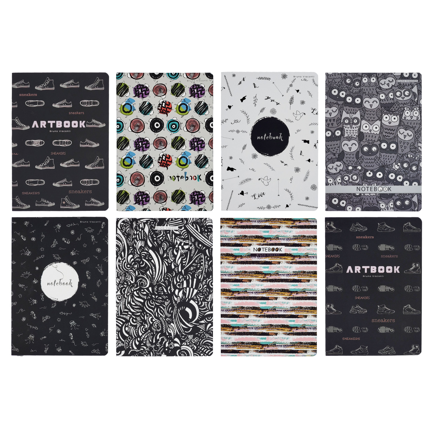 SKETCHBOOK BV, "360°" 142х204 мм, 128Л. БЕЖЕВЫЙ 70 гр. (8 ВИДОВ)