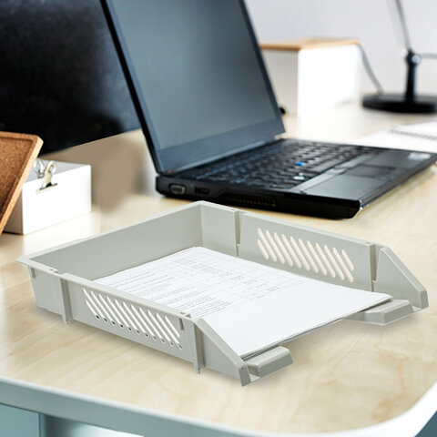 Лоток горизонтальный для бумаг BRAUBERG "Office-Expert", А4