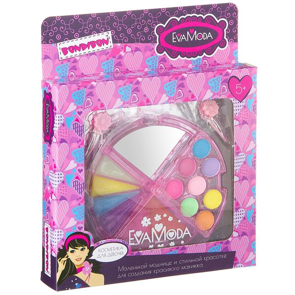 Набор детской декор. косметики Bondibon Eva Moda, BOX 21,5*18*3 см; 2 заколки, Набор детской декор. косметики Bondibon Eva Moda, BOX 21,5*18*3 см; 2 заколки,