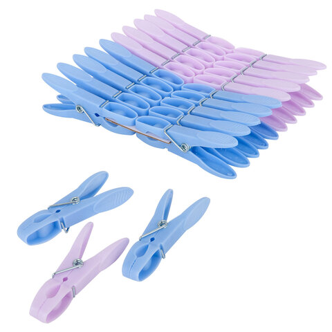 Прищепки бельевые 7,3 см, КОМПЛЕКТ 20 штук, пластик, ассорти, PRIMILA (ПРИМИЛА)