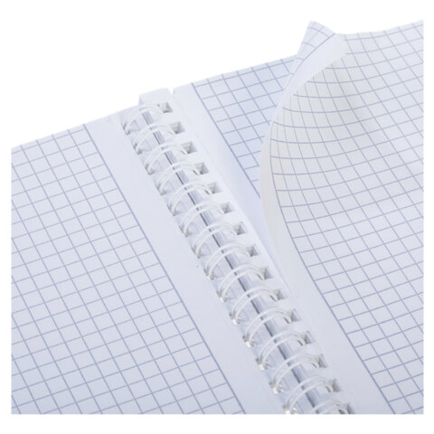 Тетрадь А4 80 л,. HATBER, гребень, клетка, Soft-touch ламинация, Тетрадь А4 80 л,. HATBER, гребень, клетка, Soft-touch ламинация,