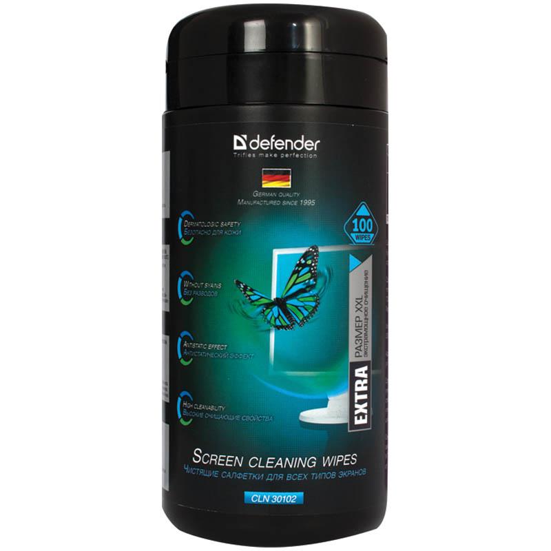 Туба с чист. салфетками DEFENDER 30102 для CRT, LCD мониторов 100шт.: 30102 Туба с чист. салфетками DEFENDER 30102 для CRT, LCD мониторов 100шт.: 30102