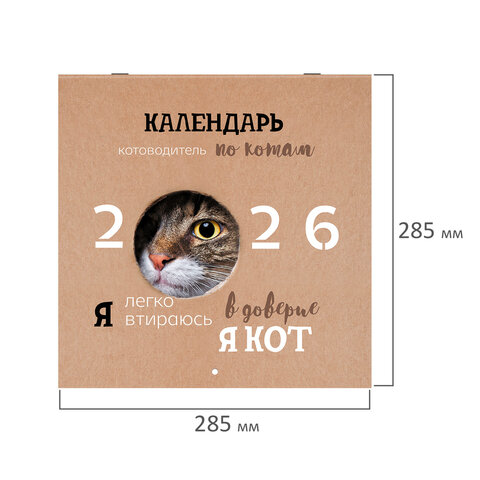Календарь настенный перекидной 2026 г., BRAUBERG, 12 листов, 28,5х28,5 см,