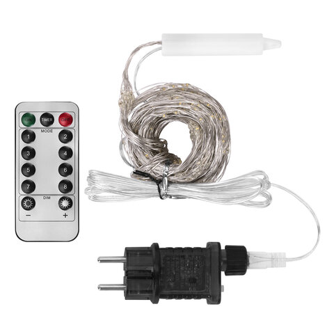 Электрогирлянда-конский хвост уличная, 3 м, 600 LED, тёплый белый, 220 V,