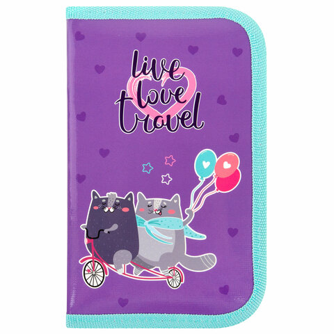 Пенал ПИФАГОР, 1 отделение, ламинированный картон, 19х11 см, "Bike