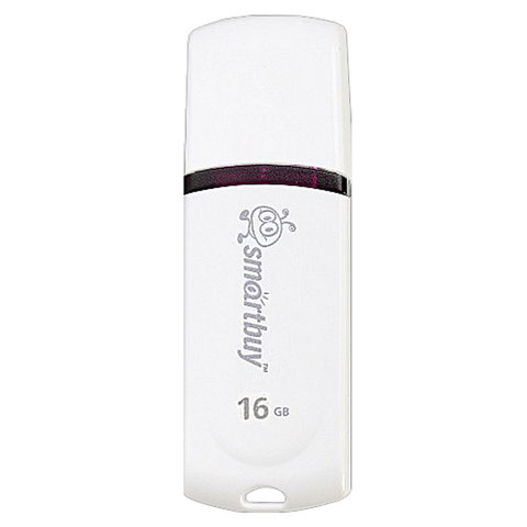 Флеш-диск 16 GB, SMARTBUY Paean, USB 2.0, белый, SB16GBPN-W Флеш-диск 16 GB, SMARTBUY Paean, USB 2.0, белый, SB16GBPN-W