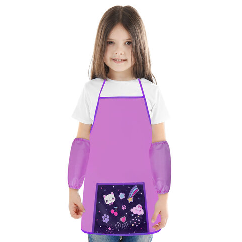 Фартук с нарукавниками для уроков труда ПИФАГОР, 1 карман, 46х54 см, Фартук с нарукавниками для уроков труда ПИФАГОР, 1 карман, 46х54 см,