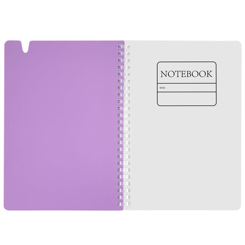 Тетрадь обложка пластик, А5 80 л., гребень мягкий, вырубка для ручки, клетка, Тетрадь обложка пластик, А5 80 л., гребень мягкий, вырубка для ручки, клетка,